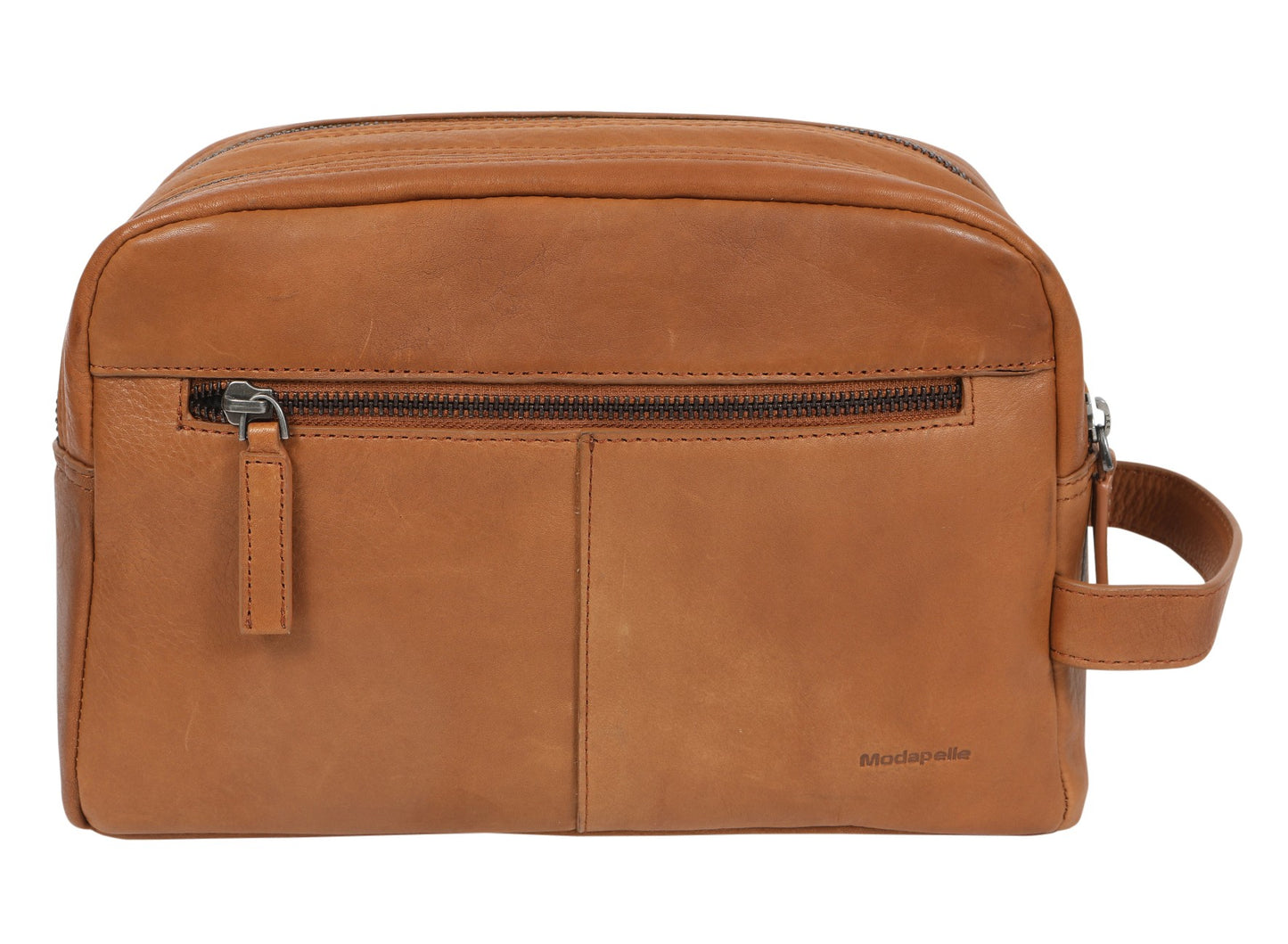 Modapelle Leather Travel Toiletry bag 3958 Tan