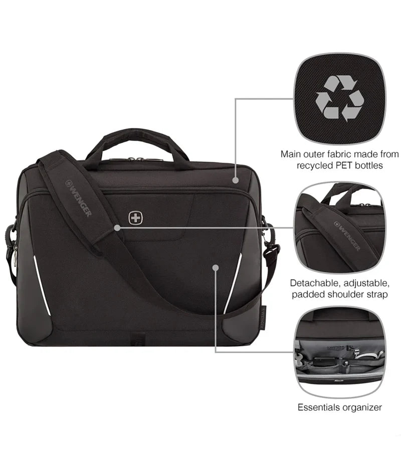 Wenger XE Brief 17" Laptop Briefcase with Tablet Pocket - Black 653301
