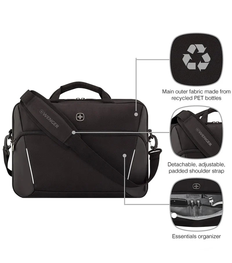 Wenger XE Compact 16" Laptop Briefcase with Tablet Pocket - Black 653299