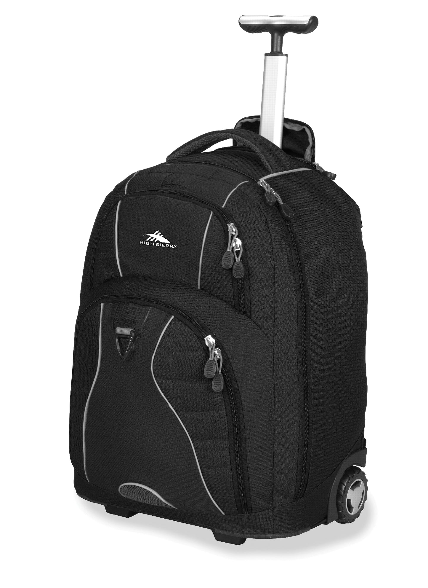 High Sierra Freewheel 17" Laptop Wheel Backpack Black - rainbowbags