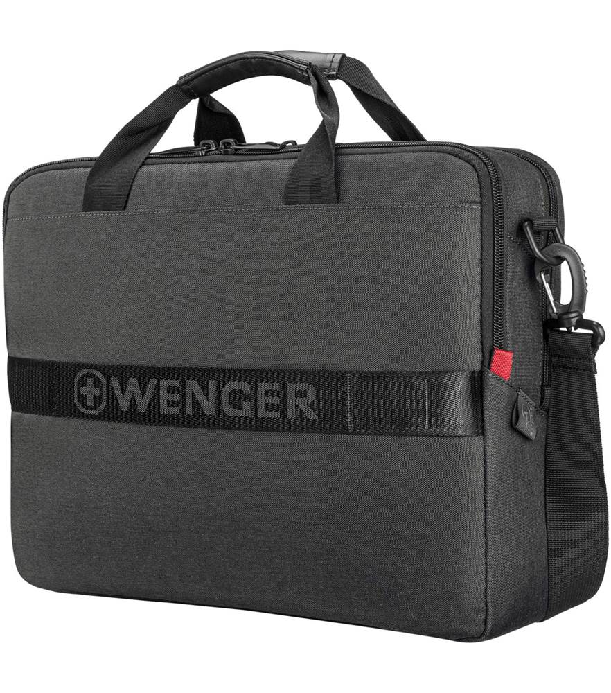 حقيبة كمبيوتر محمول Wenger MX ECO مقاس 16 بوصة مع جيب للكمبيوتر اللوحي - فحمي