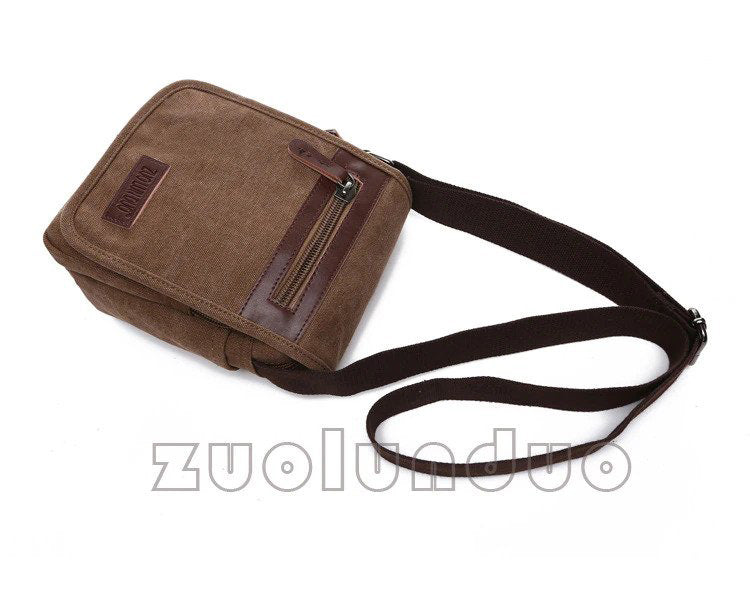 Zuolunduo Vintage style Canvas Shoulder Small Bag