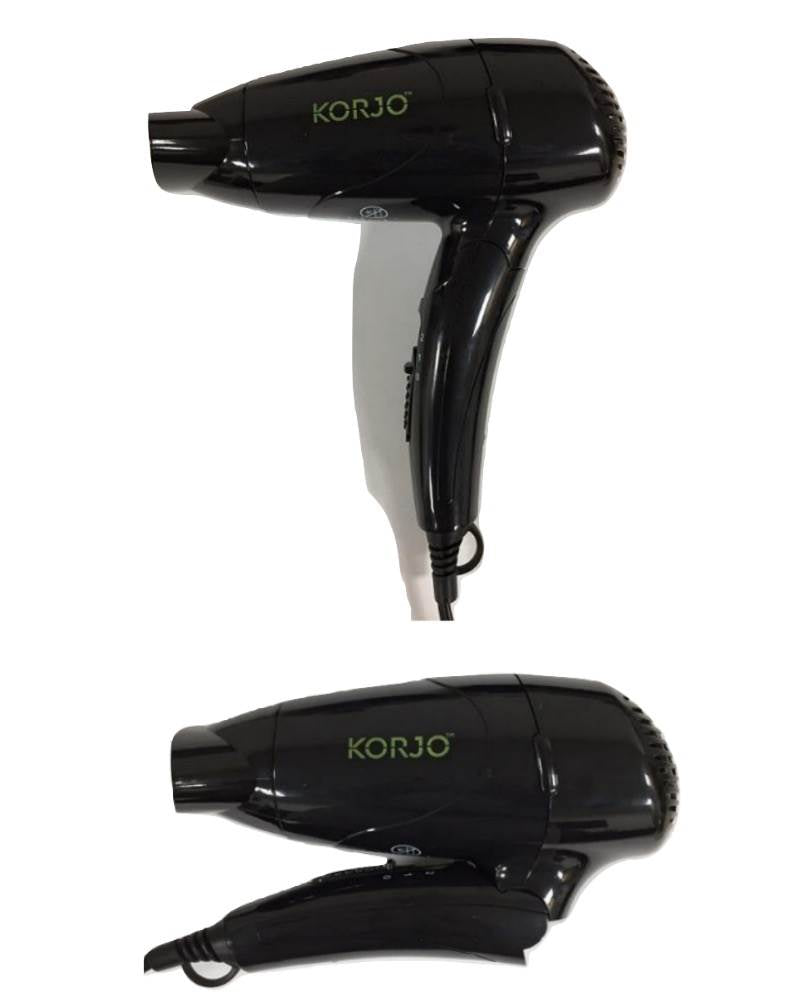 Korjo Folding Travel Hair Dryer - Dual Voltage