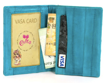 Eel skin Card Wallet - Mia