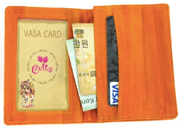 Eel skin Card Wallet - Mia