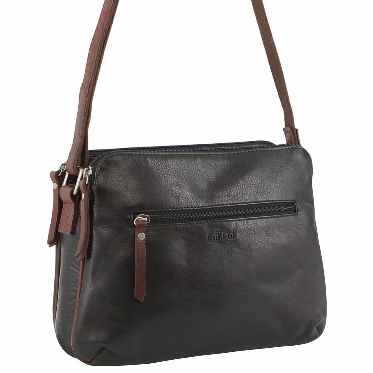 Milleni Ladies Nappa Leather Cross-Body Bag