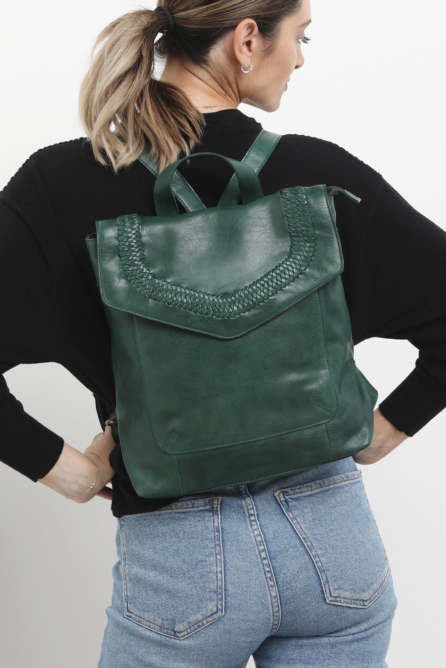 Modapelle - Ladies Vintage Leather Backpack