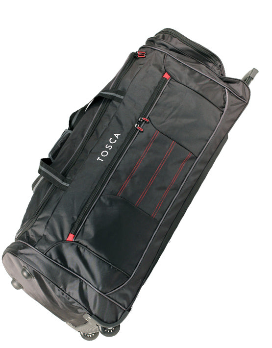 Tosca – SPORTS Jumbo 90cm Duffle Wheeled Bag Blk/Red