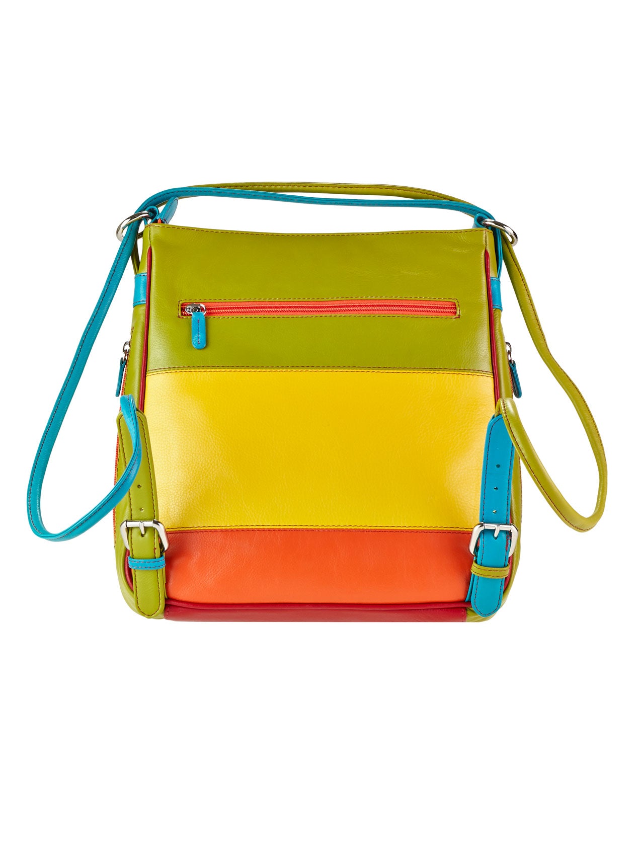 Oran Leather Backpack with Handbag Aster - rainbowbags