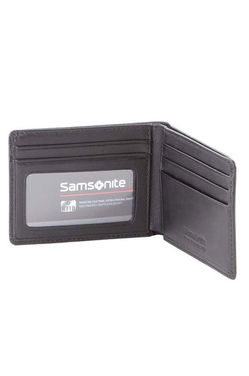 Samsonite - Compact RFID Leather Wallet - Black - rainbowbags