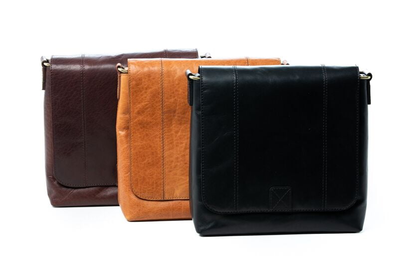 Oran - Molly Leather Messenger Bag - rainbowbags